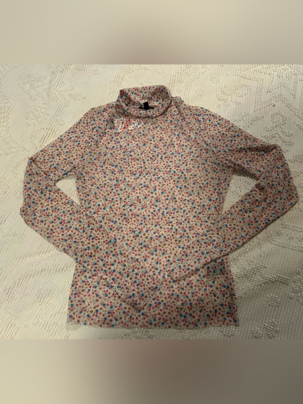 AFRM Mesh Floral Long Sleeve Top